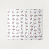 Unicorn Yoga Poses Patroonontwerp Wandkleed (Voorkant (horizontaal))