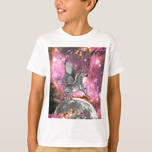 Unicorn Zebra Pegasus T-shirt (Voorkant)
