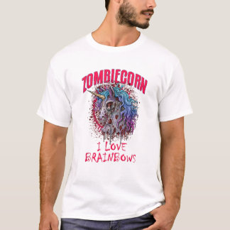Unicorn Zombie Zombiecorn I Love T-shirt