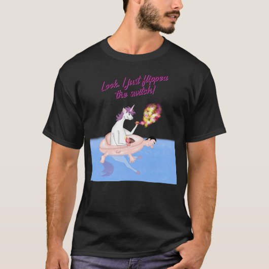 Unicorn zwembad hipster grappige wijnstokken t-shirt (Voorkant)
