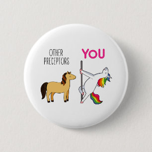 Unicorne Nurse Preceptor Cadeau Ronde Button 5,7 Cm
