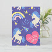 Unicornio feliz aankondiging (Staand voorkant)