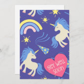 Unicornio feliz aankondiging (Voorkant / Achterkant)