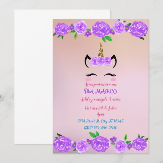 Unicornio Kaart (Voorkant / Achterkant)