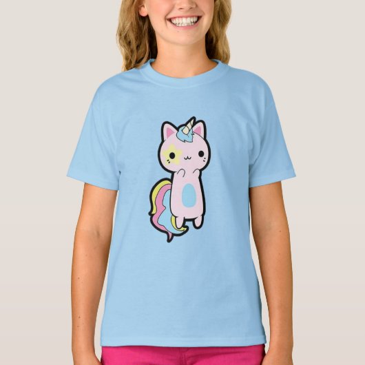 Unicornio Kawaii T-shirt (Voorkant)