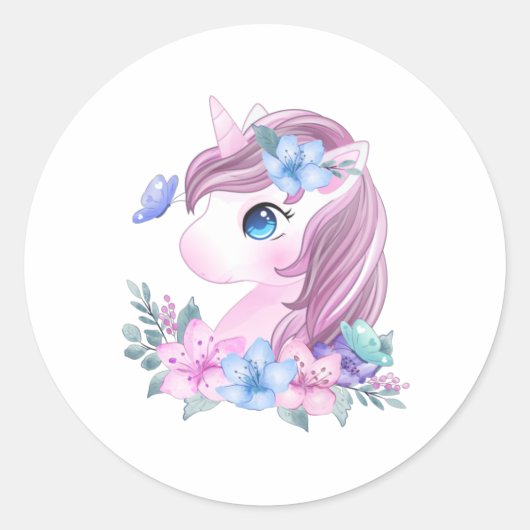"Unicornios" Ronde Sticker (Voorkant)