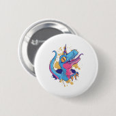 Unicornisaurus Ronde Button 5,7 Cm (Voorkant /achterkant)