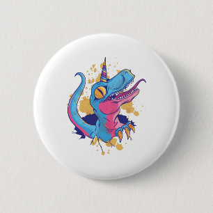 Unicornisaurus Ronde Button 5,7 Cm
