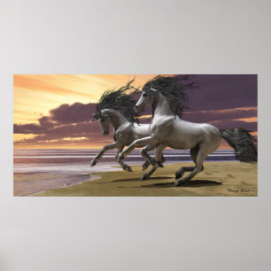 Unicorns afspelen Deel 1 Afdruk Poster