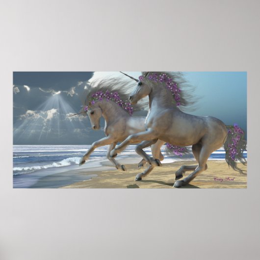 Unicorns afspelen Deel 2 Afdruk Poster (Voorkant)