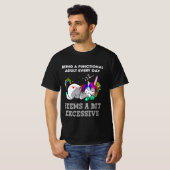 Unicorns als functionele volwassene t-shirt (Voorkant volledig)