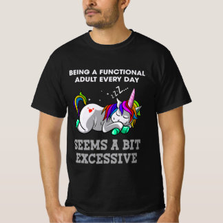 Unicorns als functionele volwassene t-shirt