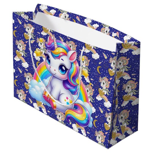 Unicorns and Rainbows  Groot Cadeauzakje (Achterkant Gekanteld)