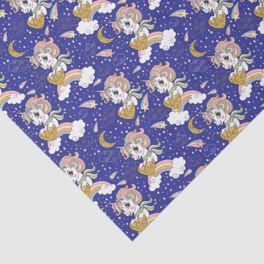 Unicorns And Rainbows Tissuepapier (Detail)