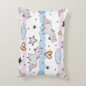 Unicorns and stars pattern accent kussen (Achterkant (Verticaal))