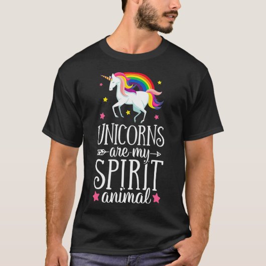 Unicorns Are My Spirit Animal  Unicorn Girls T-shirt (Voorkant)