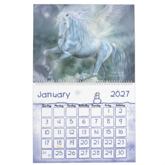 Unicorns Art Agenda 2012 Kalender (Jan 2027)
