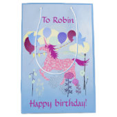 Unicorn's Birthday Party Medium Cadeauzakje (Voorkant)