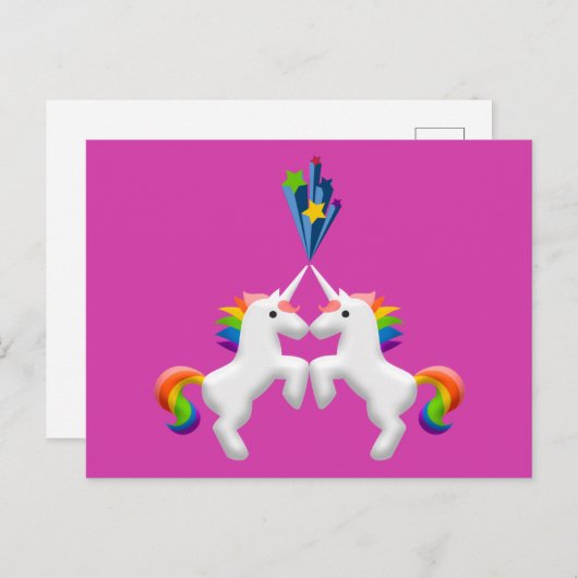 Unicorns Briefkaart (Voorkant / Achterkant)
