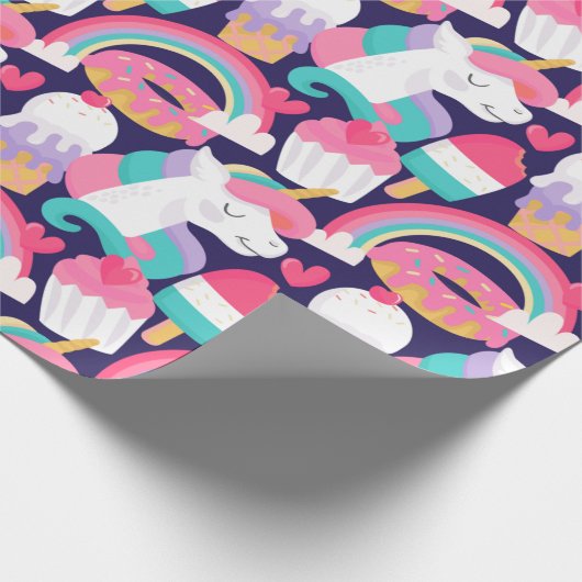 Unicorns Cadeaupapier (Hoek)