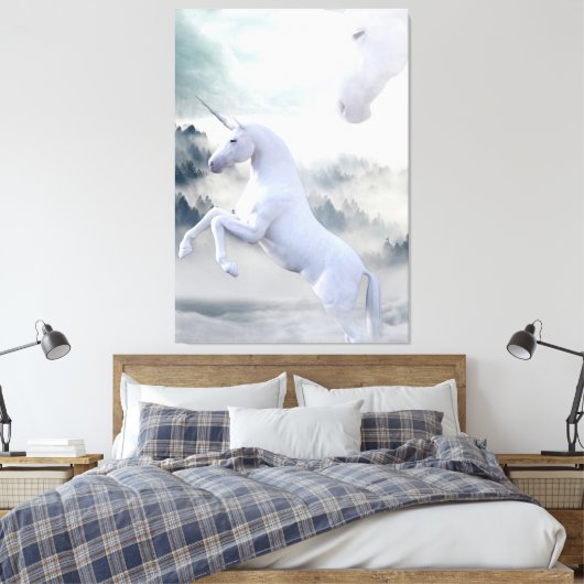 Unicorns Canvas Afdruk (Insitu (Slaapkamer))
