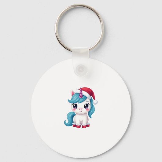 Unicorns Christmas_Santa Claus Unicorn Tank Top (3 Sleutelhanger (Voorkant)
