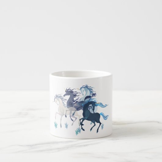 Unicorns draaien, espresso-mok espresso kop (Voorkant)