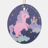 Unicorn's Dream Fantasy Illustratie Keramisch Ornament (Links)