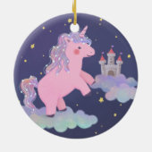 Unicorn's Dream Fantasy Illustratie Keramisch Ornament (Achterkant)