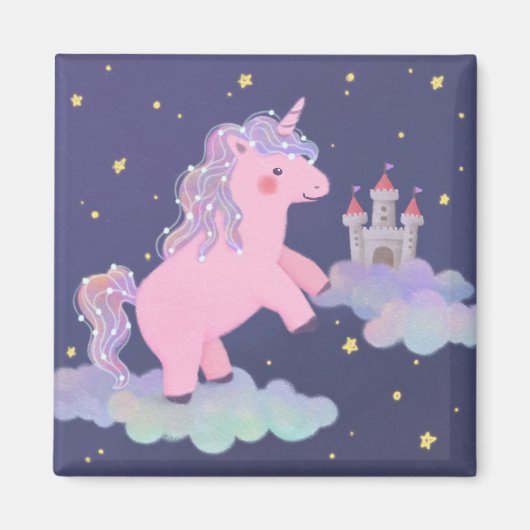 Unicorn's Dream Fantasy Illustratie Magneet (Voorkant)