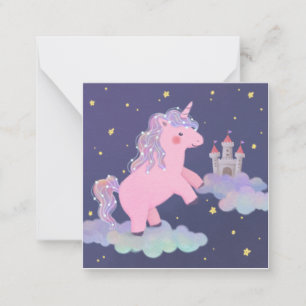 Unicorn's Dream Fantasy Illustratie Notitiekaartje