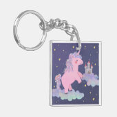 Unicorn's Dream Fantasy Illustratie Sleutelhanger (Voorkant Links)