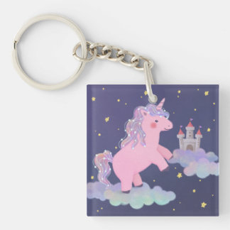 Unicorn's Dream Fantasy Illustratie Sleutelhanger