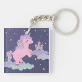 Unicorn's Dream Fantasy Illustratie Sleutelhanger (Achterkant)