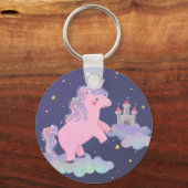 Unicorn's Dream Fantasy Illustratie Sleutelhanger (Achterkant)