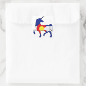 Unicorns en Colorado! Vierkante Sticker (Tas)