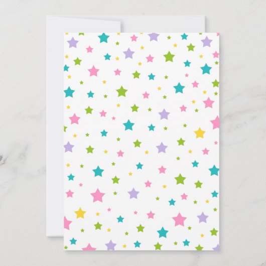 Unicorns en dinosauriërs op zaterdag kaart (Achterkant)