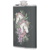 Unicorns en Flowers Heupfles (Links)