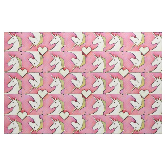 Unicorns en harten stof (Fat Quarter)