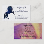 Unicorns en Horse Dreams Visitekaartje (Voorkant / Achterkant)