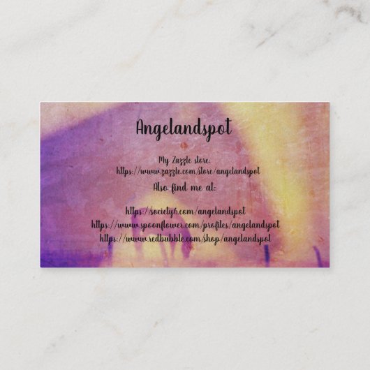 Unicorns en Horse Dreams Visitekaartje (Achterkant)