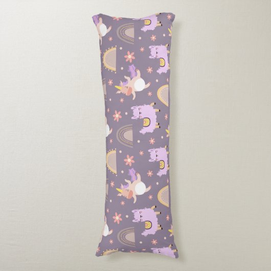 Unicorns en Llamas Body Pillow Lichaamskussen (Voorkant Verticaal)