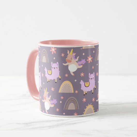 Unicorns en Llamas Mok (Voorkant links)