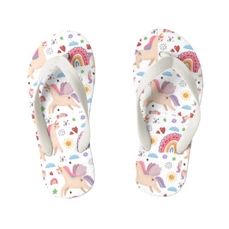 Unicorns en regenbogen kinder teenslippers