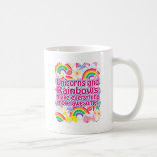 Unicorns en regenbogen koffiemok