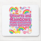 Unicorns en regenbogen muismat (Voorkant)