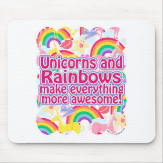 Unicorns en regenbogen muismat