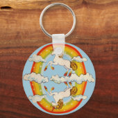 Unicorns en regenbogen sleutelhanger (Voorkant)