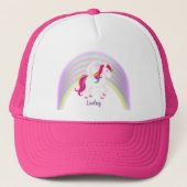 Unicorns en regenbogen trucker pet (Voorkant)