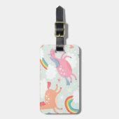 Unicorns en regenboog bagagelabel (Voorkant verticaal)